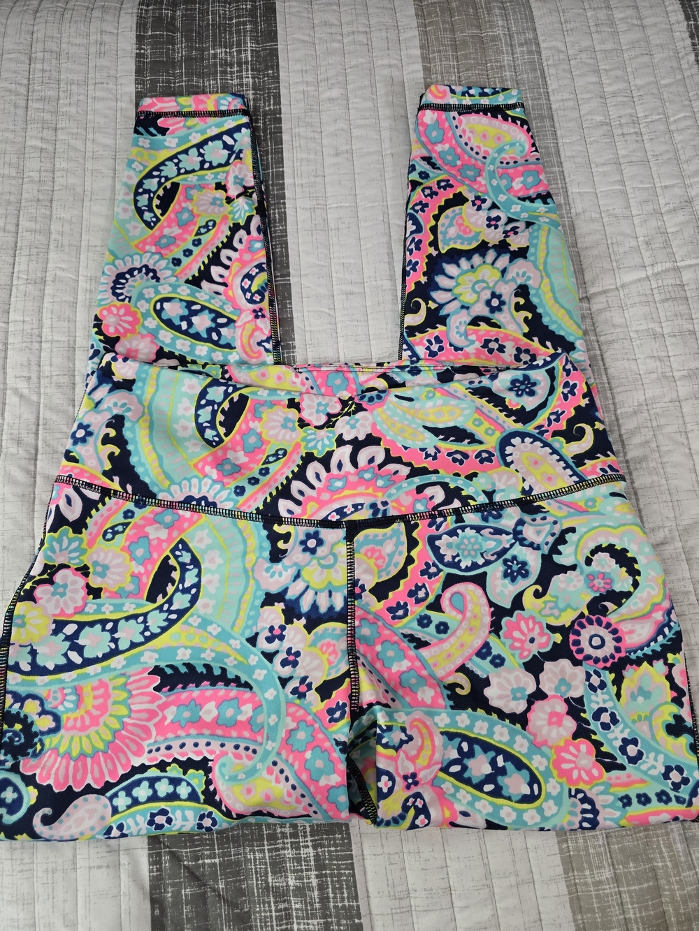 Crown And Ivy Paisley Print Leggings - Multicolor Sz M